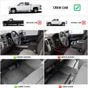 All Weather Car Floor Mats for 2014-2018 Chevy Silverado/GMC Sierra 1500 Crew Cab, 2015-2019 Silverado/Sierra 2500 HD/3500 HD Crew Cab, TPE Rubber Floor Liners Full Set for Chevy Silverado Accessories