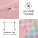 EMME Faux Fur Duvet Cover King Size, 3 Pieces Ultra Soft Fluffy Comforter Cover, Cozy Warm for Winter, Luxury Elegant Shaggy Bubble Design Bedding, 1 Duvet Cover & 2 Pillow Shams (King, Rainbow)