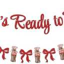She's Ready to Pop Banner - Retro Soda Fountain Baby Shower Decor, Red Coquette Soda Theme Gender Reveal Party Decorations Red Glitter