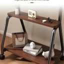 Easel Rolling TV Stand for 32 to 65"TV up to 88lbs,2 Tiers Storage Shelf