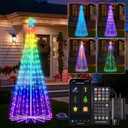 Smart Christmas Cone Tree LED Light, 6ft 265 LED Music Sync with Remote APP and Local Control, Pattern and Text Displayable, 16 Million Colors LED Light Show Tree for Indoor Outdoor Decorations