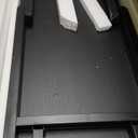 TEMI Long Computer Desk Folding Table - 55.1" Foldable Office Desk, No Assembly, Perfect Writing Table for Bedroom or Apartment, Portable Large Desk or Study Table with Compact Design, Dark Oak