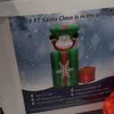 5FT Animated Christmas inflatables Santa Claus Decoration Christmas Blow Up Decor Pop Up Movable with LED Lights Indoor Outdoor Yard Graden Party Holiday Decoration