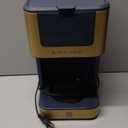 West Bend Timeless 12-Cup Programmable Coffee Maker with Brew Strength Selector for Hot and Iced Coffee, Includes 1-4 Cup Brew Option and Permanent Filter (Blue/Gold)