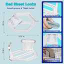 Bed Sheet Holders for Corners Keep Sheets Firm & Tight, Upgraded Bed Sheet Fasteners Easy No-Lift Installation,Each Bed Sheet Grippers with Dual-Side Lock,Universal Fit for Twin Queen King Mattress