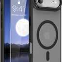 Magnetic for iPhone 17 Air Phone Case, [Compatible with MagSafe], Screen Protector X1, [Military Grade Drop Protection],Matte Finish,Slim,Shockproof,Protective (Black Magnetic, iPhone 17 air)