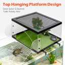 AZV Turtle Basking Platform,XLarge Turtle Topper Escape-Proof Side Panels