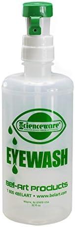 SP Bel-Art Emergency Eye Wash 32 fl oz- Essential Safety Solution for Emergency Kit, Workplace & Home Use, Quick Response Eye Wash Station for Personal & Occupational Safety Compliance Made in USA