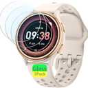 Aemus Screen Protector Compatible for KEEPONFIT Smart Watch 1.27" (3 Pack) 9H Tempered Glass Film, Compatible for RUXINGX G53 Fitness Tracker Screen Protector