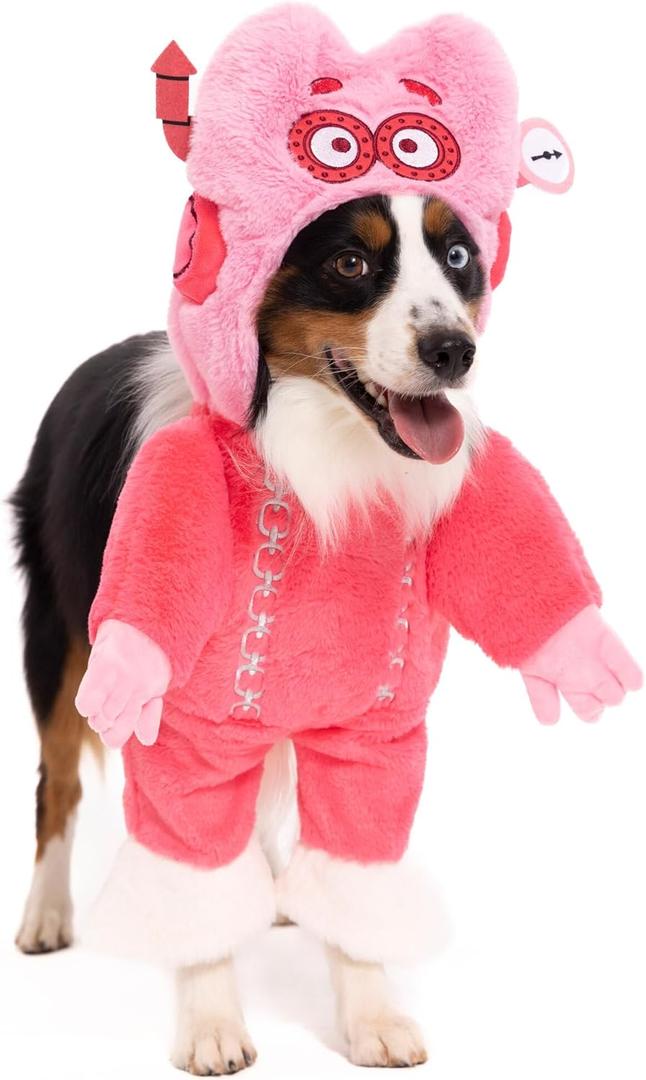 General Mills Monster Cereals Front Walker Pet Costume Sizes XS-XL (Pink, Franken Berry)