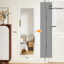 Frameless Mirror Full Length 56x16| Wall Mount Mirror Full Length Beveled Edge Rectangle Mirrors Large Wall Mirror for Bedroom Bathroom Living Room