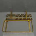 Electric Toothbrush Holder for Bathroom Countertop 5 Metal Slots Toothpaste Razor Mouthwash Organizer, Gold