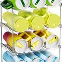 Yieach Larger Compartments Stackable Water Bottle Organizer for 40 oz Stanley Cup Holder,Yeti and Other Tumbler Organizer,4 Tier Rack and Waterbottle Storage Rack for Kitchen Cabinets,Countertop