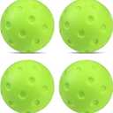 MYKUJA Foam Pickleball Balls, Silent Foam Balls for Tennis and Pickleball Practice, Indoor Pickleball Ball Outdoor for Noise Reducing, 4 Pack