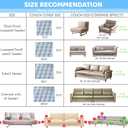 Cooling Couch Cover, Cooling Sofa Cover Made of Ice Silk, Skin-Friendly and Breathable, Non-Slip, Machine Washable (Blue, 3 Seater(70.9"×118.1"))