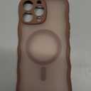 TAURI Magnetic for iPhone 16 Pro Max Case, Cute Wavy Design [Full Camera Protection] [Compatible with Magsafe] Anti-Slip Translucent Matte Case for iPhone 16 Pro Max for Women Girls, Desert Brown