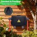 Small Outdoor Electrical Box (inner7.3 * 5.1 * 1.6) with Clear Waterproof Shield,Waterproof Extension Cord Cover,Weatherproof Connection Box with 4 Cable Entry for Plug,Connector (1PCS,Black)
