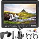 Neewer F100 7inch Camera Field Monitor HD Video Assist IPS 1280x800 HDMI Input 1080p with Sunshade and Ball Head for DSLR Cameras, Handheld Stabilizer, Film Video Making Rig (Battery Not Included)