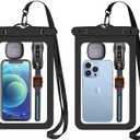 [Up to 8.9" 2 Pack Waterproof Phone Pouch Case,Waterproof Phone Bag for iPhone 17 16 15 14 13 Pro Max Plus Galaxy S25 S24 Ultar Plus+,IPX8 Cellphone Dry Bag Beach Travel Essentials-Black