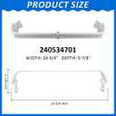 240534701 Refrigerator Door Shelf Middle Rack Bar Parts Fit for Frigidaire Kenmore AP3214631, 948952, PS734936 Fridge Door Rack Bin Replacement Size Maximum Length 24-3/4" Depth 5-7/8"