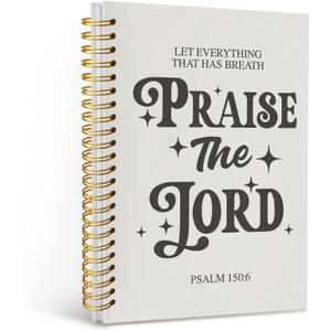 Christian Gifts for Women Spiral Notebook,Bible Journal Supplies,Christian Gifts for Women,Bible Verse Notebooks for Work,Praise the Lord Religious Prayer Hardcover Spiral Notebook 5.5x8.3
