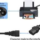 4 x 0.3M IEC C14 to C5 Power Cord, 250V 10A, for Laptop Power Supply, Monitor, Printer and More (0.3M C14 to C5 Power Cord)