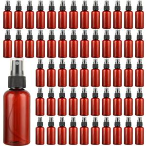 2oz Small Spray Bottle, 60 Pcs Plastic Spray Bottles Fine Mist Mini Spray Bottles Refillable Liquid Containers with Labels and 5 Funnel for Plants Cleaning Solutions, Essential Oils, Colognes, Travel