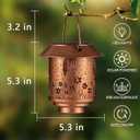 Solar Lantern Waterproof Metal Hummingbird Decor Valentine's Day Birthday Gifts for Women Mom,Outdoor Hanging LED Decorative Light for Garden Patio Yard Lawn Backyard Front Porch (1 pack)