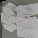 SANMIO Baby Boy Clothes Suits Infant Gentleman Outfit Collared Dress Shirt+Vest+Tie+Corsage+Pants 5Pcs Baby Suit Sets (White, S)