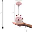 6 x Cute Pink Cat Desk Fan with Pen Holder Cat Fan for Women, Animal Fan, Funny Office Accessories, Cat Lover Gift, Small USB Fan, Aesthetic Decor