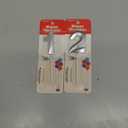 Silver 21st & 12th Birthday Candles for Cakes, Number 21 12 Candle Cake Cupcake Topper for Birthday Anniversary Party Decoration