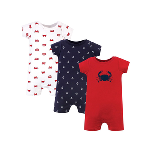 Hudson Baby Unisex Cotton Rompers 18 M 3 Pack