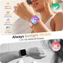 Smart Watch for Women Android & iPhone [40mm 3 Bands, Cloud Star Pink]