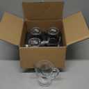 Mfacoy Glass Coffee Mugs Set of 4, Clear Large Coffee Mug 15 Oz With Handles for Hot Beverages, Clear Mugs for Tea, Cappuccino, Latte, Espresso Coffee, Juice, Glass Coffee Cups | Large Coffee Mug, With Handles, for Hot Beverages, Clear Mugs, for Tea, Cappuccino