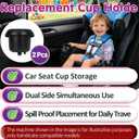 2Pcs Cup Holders Compatible with Evenflo Revolve 360 Extend Car Seat | with Left & Right Symmetrical Drink Holders, Durable & Easy to Install