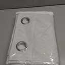 MIULEE White Blackout Curtains Linen Textured for Bedroom Nursery Thermal Insulated Room Darkening Grommet Curtains/Drapes for Living Room Decoration 52x84 Inch Grayish White 2 Panels