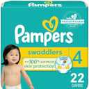 Pampers Baby Diapers - Swaddlers - Size 4, 22 Count, Ultra Absorbent Disposable Infant Diaper