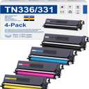 TN336 Toner Cartridge High Yield Compatible Replacement for Brother TN-336 TN331 for Use with Brother HL-L8350CDW HL-4150CDN MFC-L8850CDW Printer (1BK,1C,1M,1Y, 4 Pack)