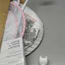Dream On Me Lacy Portable 2-in-1 Bassinet & Cradle in Pink and White, Lightweight Baby Bassinet with Storage Basket, Adjustable and Removable Canopy