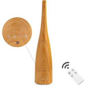 Cool Mist Humidifier,Elecameier Warm and Cool Mist Humidifier for Home/Bedroom with Remote Control Smart Air Humidifier for Desk/Office/Baby Bedroom 25dB Whisper Quiet with Auto Shut off light wood