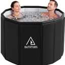 Portable Bathtub for Adults, Foldable Bathtub （41.3"L x 26.6"）Without Installation with Bottom Cotton Clip, Cold Plunge Tub Suitable for Bathing, Space-Saving, Black