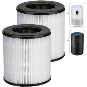 Replacement Filter Compatible with MOOKA & KOIOS B-D02L Air Purifi-er, VEWIOR B-D02U Air Purifi-er, H13 True HEPA Filter for MOOKA M05 Purifi-er, 2 Pack