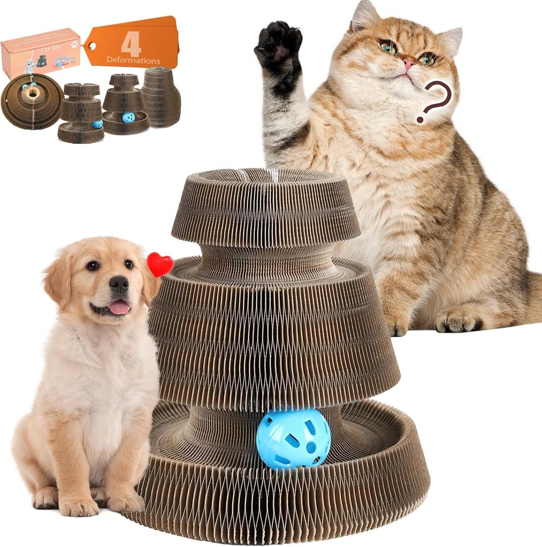 Versatile Transformable Fun Track Ball - Playtime for Cats, Dogs, Raccoons, and More - Interactive Eco-Friendly Pet Toy with Multiple Configurations (P001B)