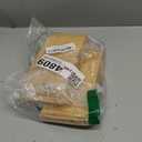 100pcs 3.5 x 5.5 inch Kraft Paper Treat Bags with Window Ziplock Stand Up Pouches for Food Storage Cookies Snacks Tea Packing