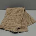 Sunfly Boho Bathroom Rug, Herringbone Waffle Bath Mat Non-Slip Washable Super Absorbent Quick Dry, Small Farmhouse Bath Mat for Bathroom Floor Decor 16"*24" Khaki