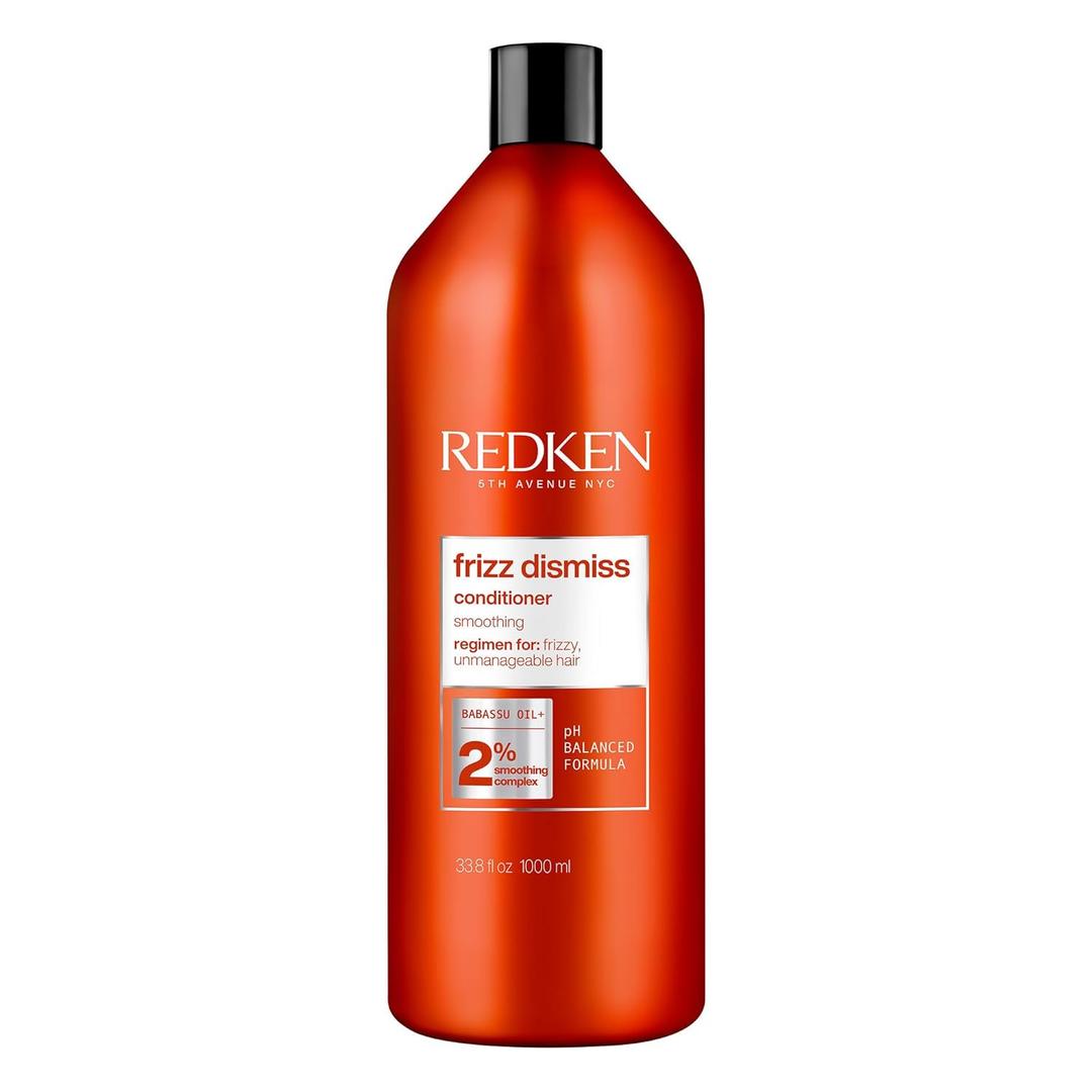 Redken Frizz Dismiss Conditioner - Frizz Control for All Hair Types, Moisturizes & Smoothes, Enhances Shine, With Babassu Oil (33.8 Fl Oz (Pack of 1))