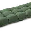 IPYNBAP Outdoor Bench Cushion, 48x18x5 Inch, Waterproof Bench Cushion for Outdoor/Indoor Furniture, Tufted Patio Bench Seat Cushion, Fade Resistant Outdoor Cushions for Porch Swing Couch, Dark Green