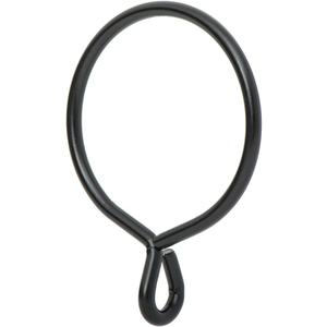 Ivilon Drapery Eyelet Curtain Rings - 2.3" Ring for Curtain Hook Pins, Set of 14 - Black