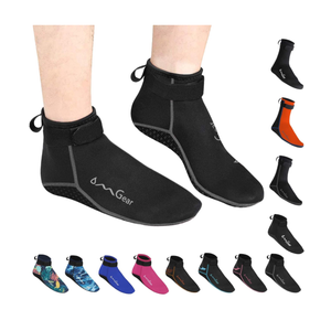 OMGear Water Socks Neoprene Socks Beach Booties 3mm 5mm Anti-Slip Wetsuit Footwear Fin Swim Sand Proof Socks Black, M