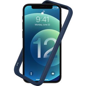 RhinoShield Bumper Case Compatible with [iPhone 12/12 Pro] | CrashGuard NX - Shock Absorbent Slim Design Protective Cover 3.5M / 11ft Drop Protection - Navy Blue